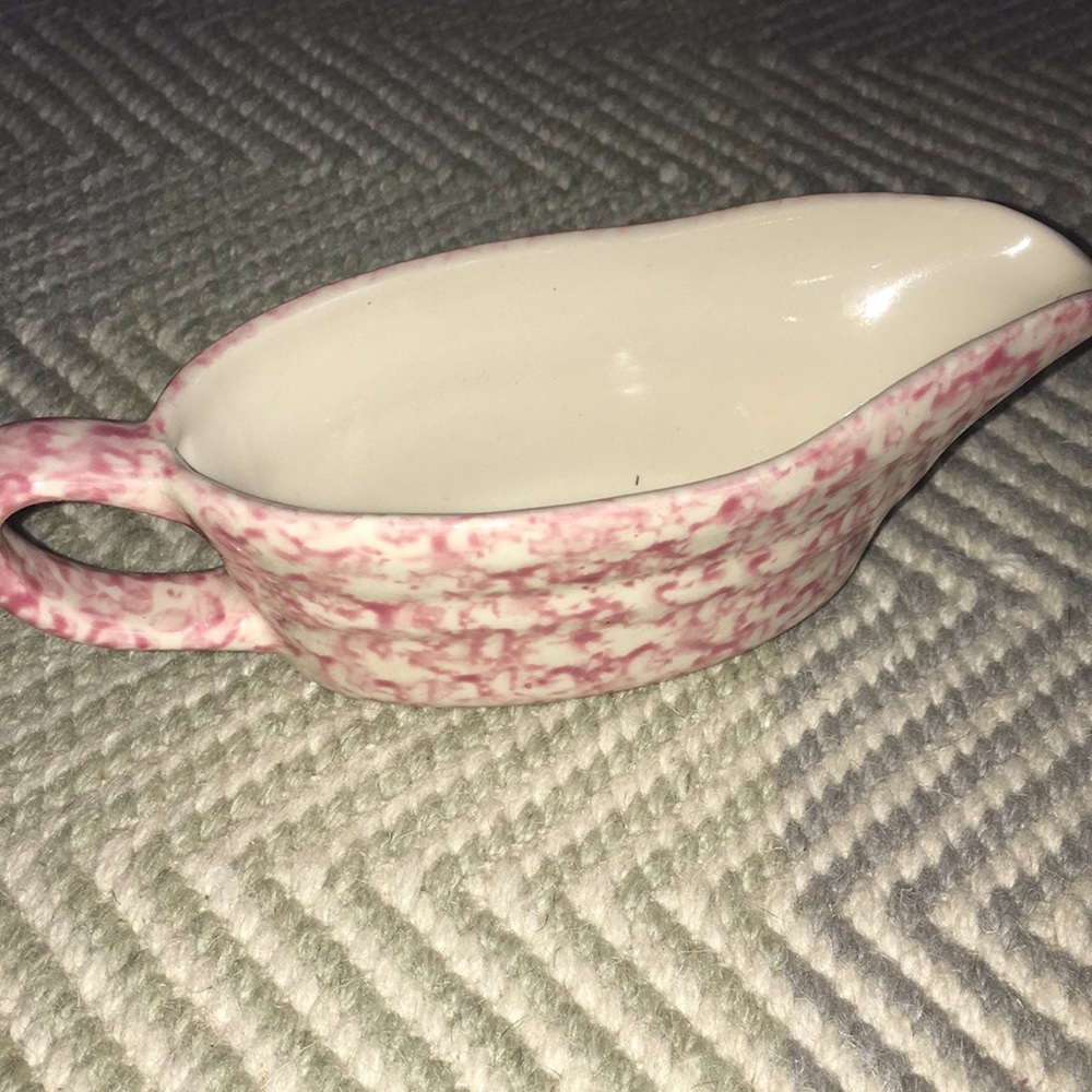 Pink and beige saucer